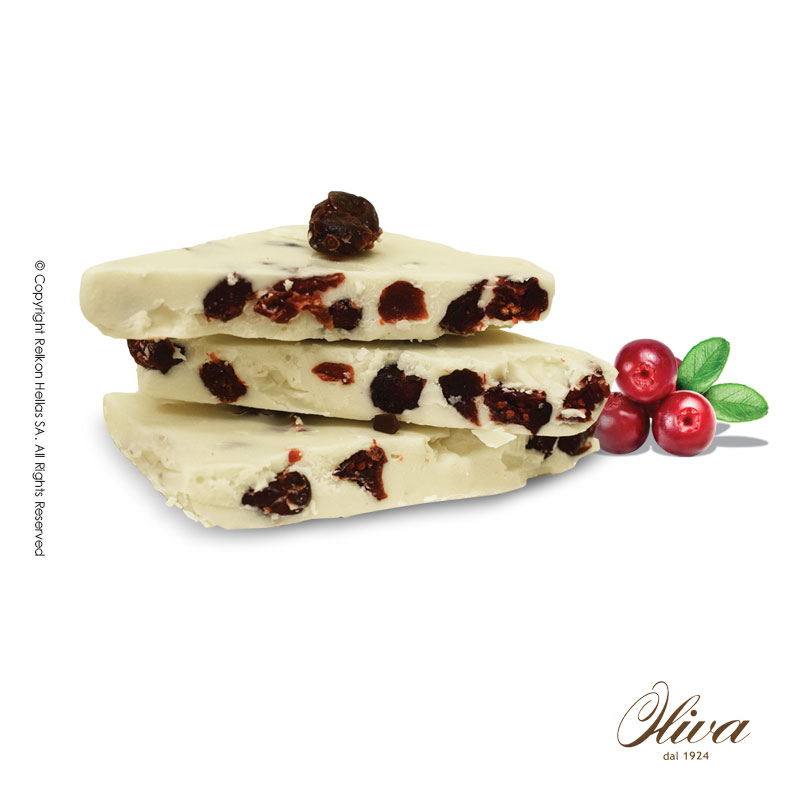 Blocks λευκή σοκολάτα με granberry