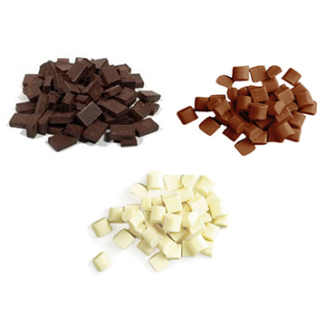Κομματάκια σοκολάτας λευκής, γάλακτος, υγείας