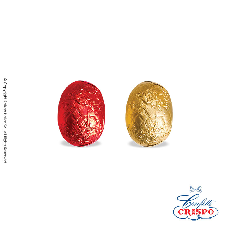 Σοκολατένιο αυγό χρυσό κόκκινο