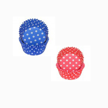 Φόρμες muffin πουά ροζ & γαλάζιο