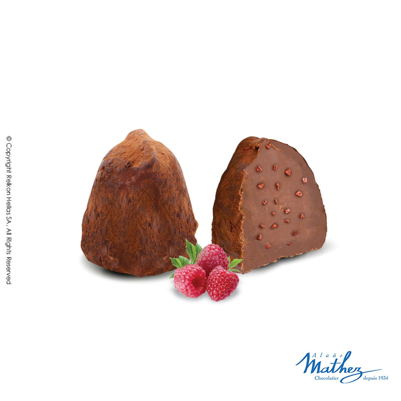 Τρούφες κακάο rasberry macaron